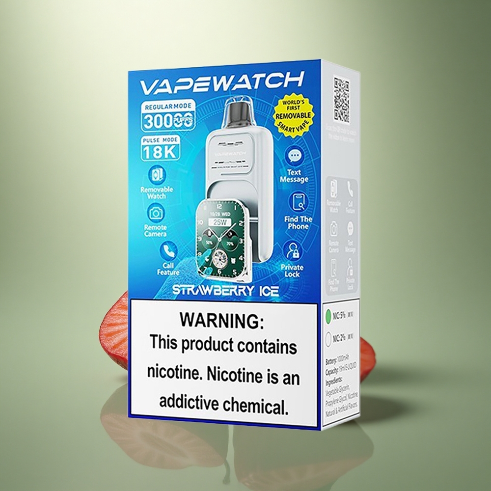 JNR VapeWatch 30000 Aardbeienijs Dual Mesh Coil Type-C