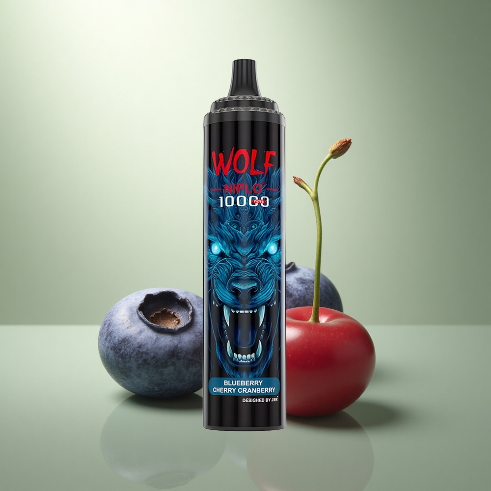 JNR Wolf Niplo 10000 Blauwe Bes Kers Cranberry 20ml Type-C 1.0 Ohm