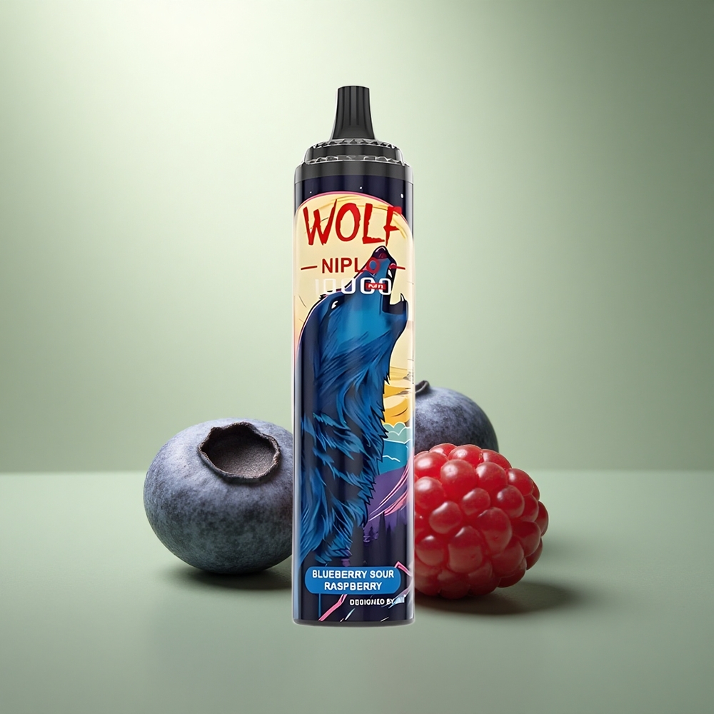 JNR Wolf Niplo 10000 Blauwe Bes Zure Framboos 20ml Type-C
