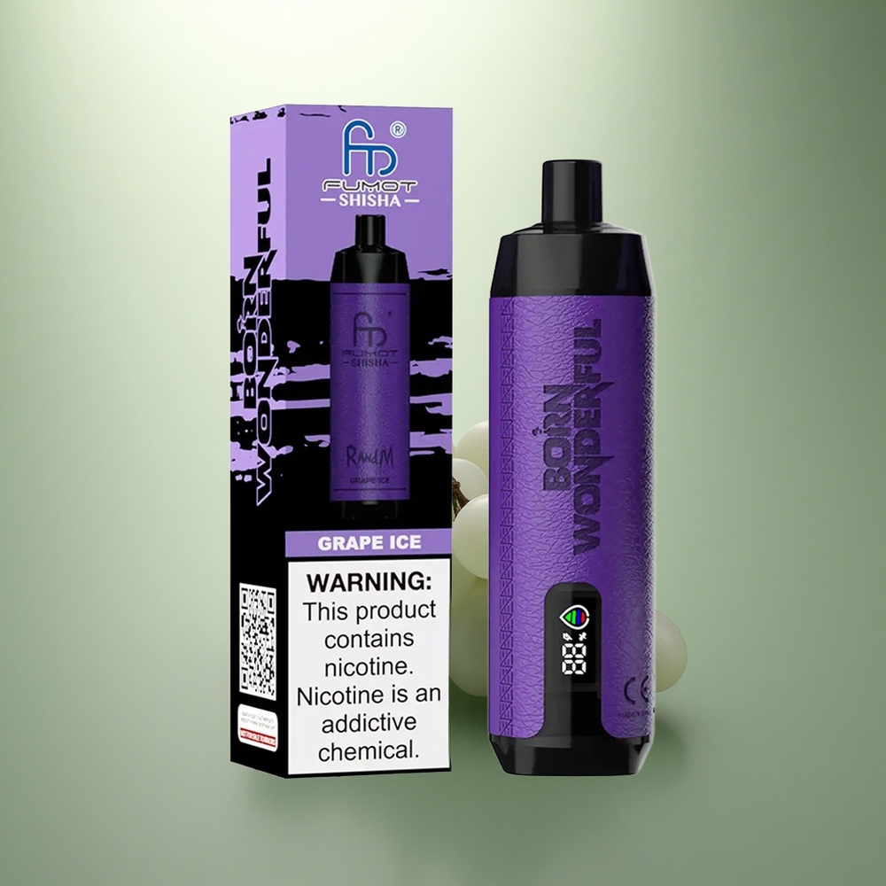 RandM Fumot Shisha 10000 Puffs Druiven IJs Type-C 18ml Mesh