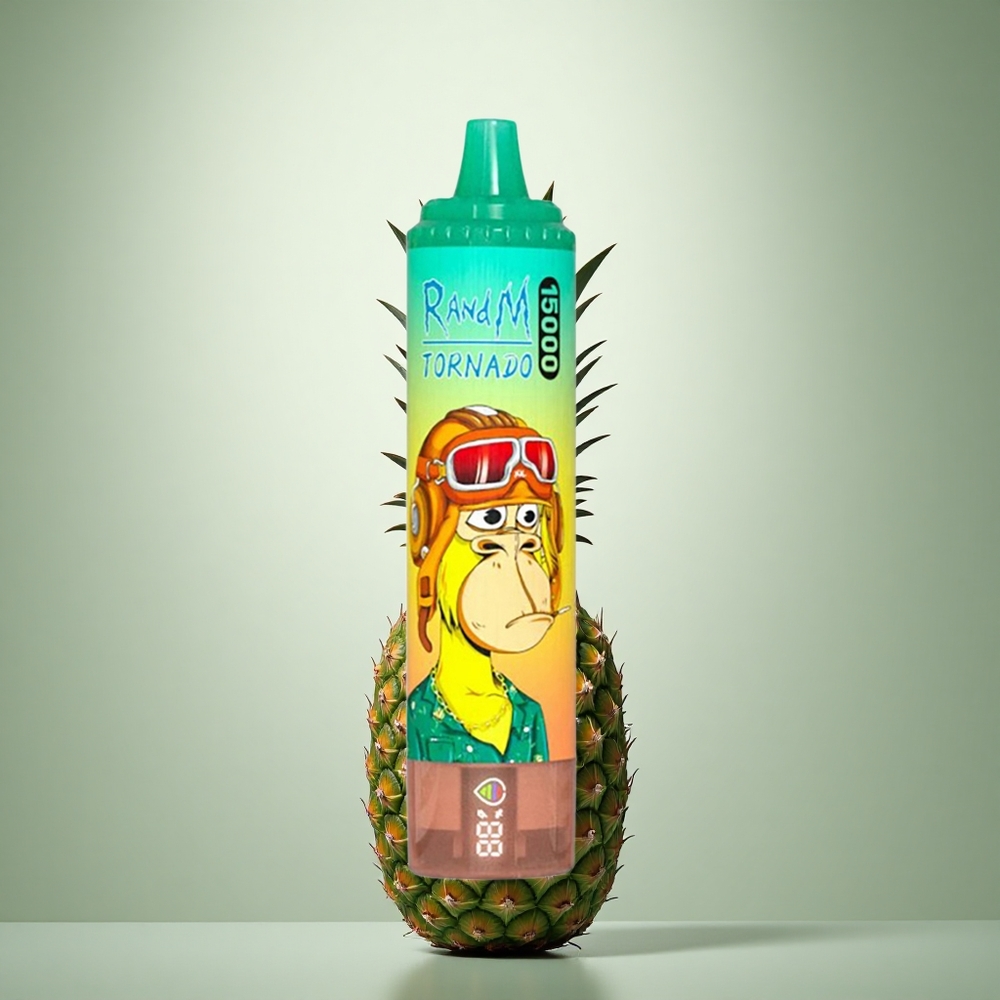 RandM Fumot Tornado 15000 Puffs Ananas IJs 25ml Mesh LCD
