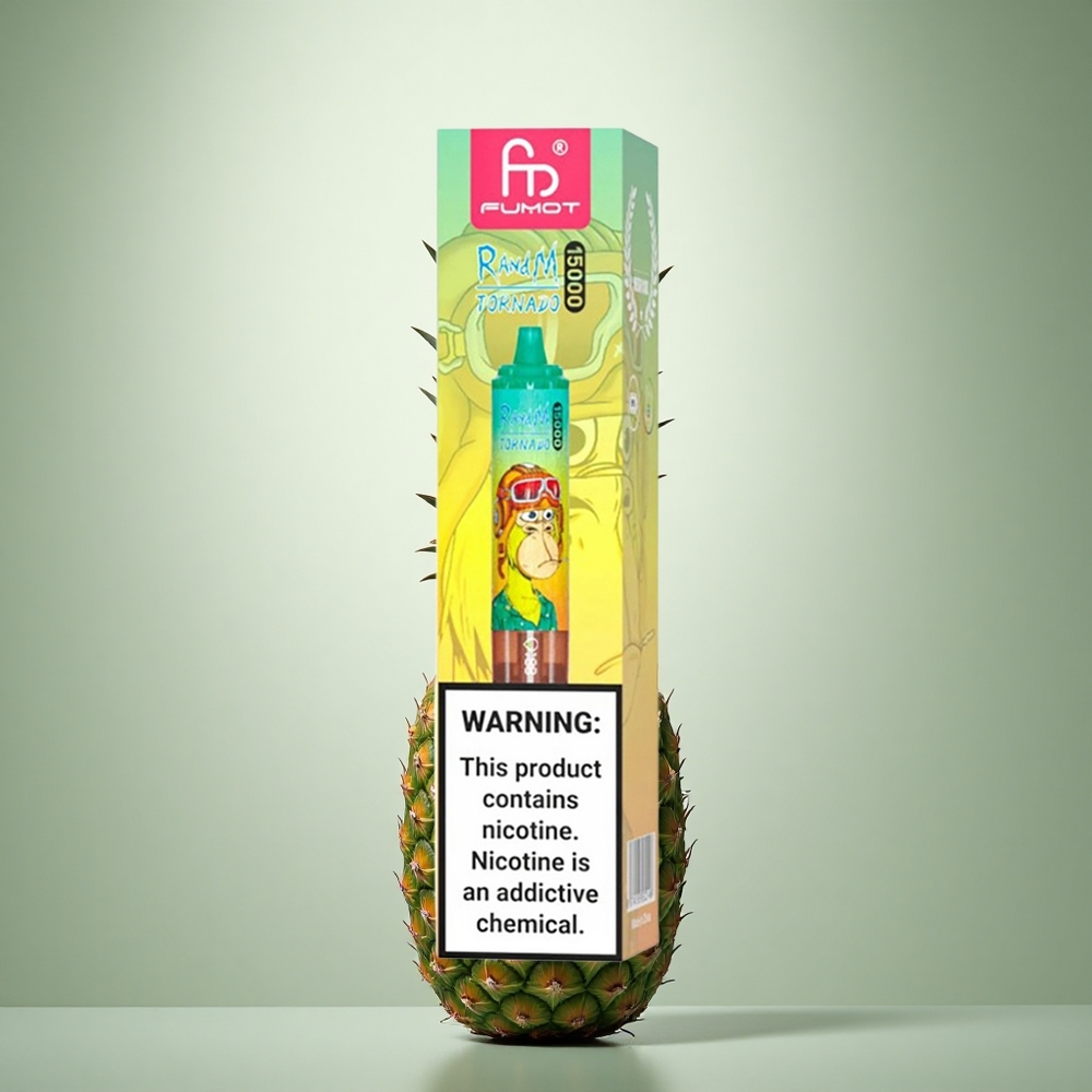 RandM Fumot Tornado 15000 Puffs Ananas IJs 25ml Mesh LCD