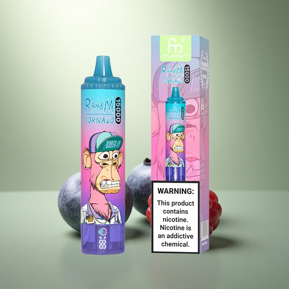 RandM Fumot Tornado 15000 Puffs Blauwe Framboos 25ml Mesh