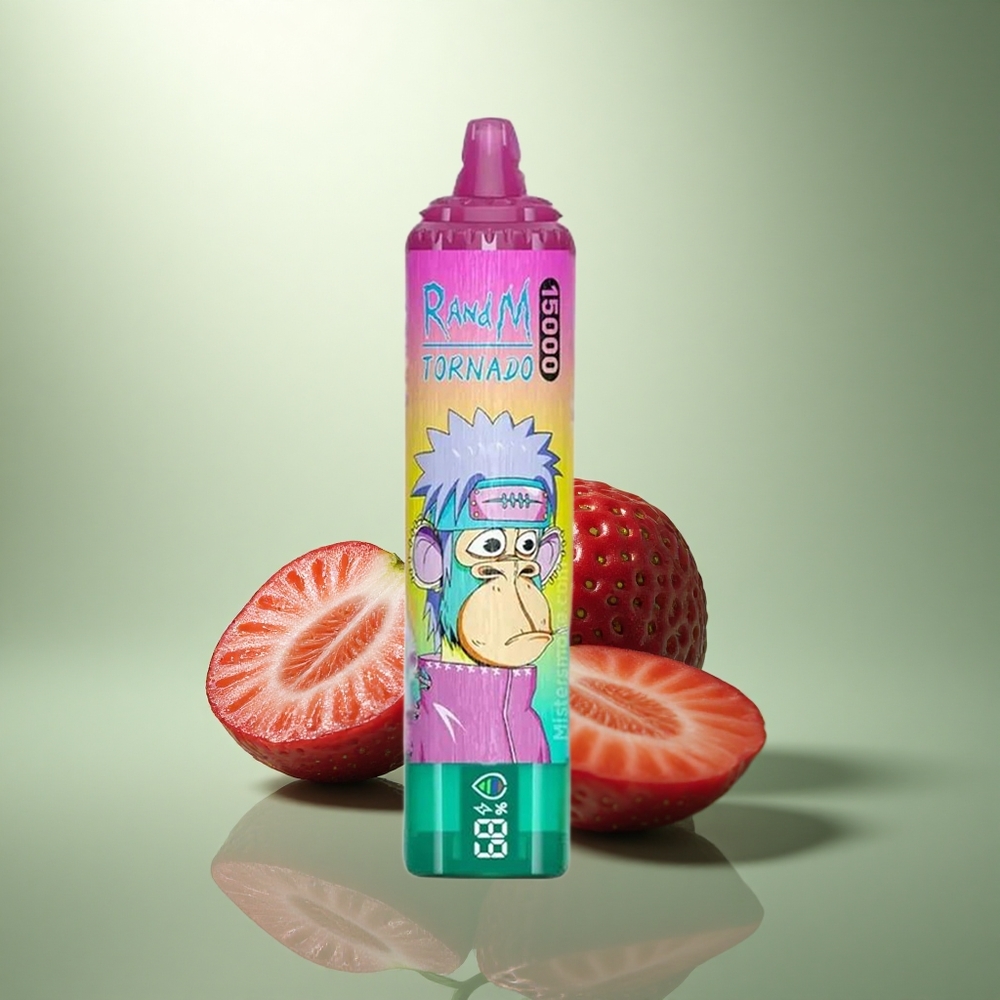 RandM Fumot Tornado 15000 Puffs Gekoelde Aardbei 25ml Mesh