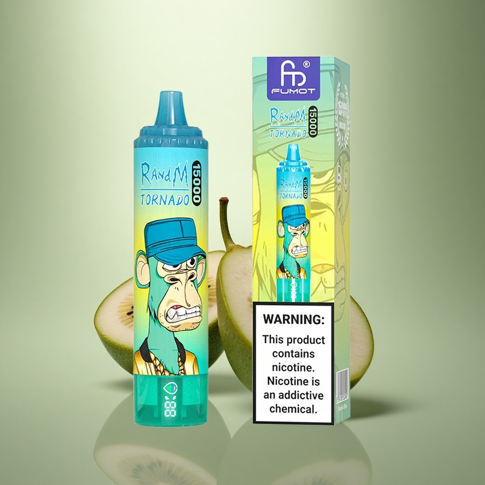 RandM Fumot Tornado 15000 Puffs Kiwi Passievrucht Guave 25ml Mesh LCD