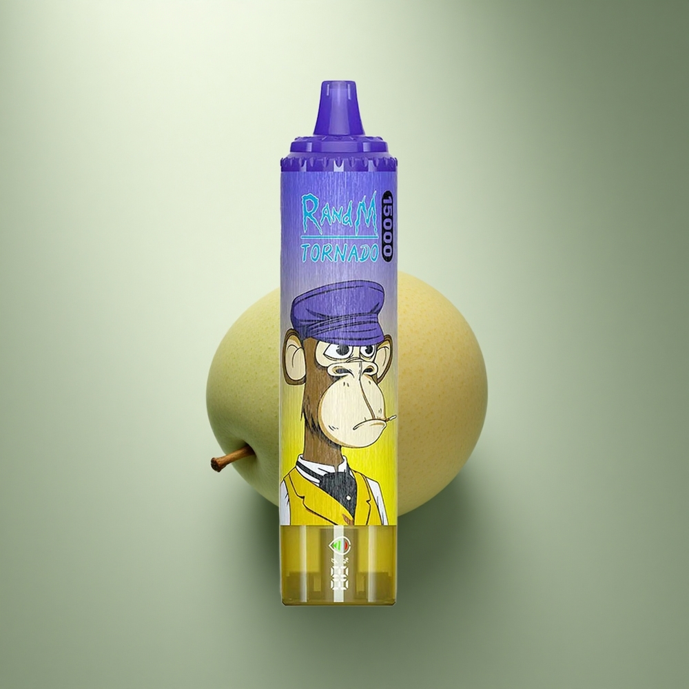 RandM Fumot Tornado 15000 Puffs Mango Op IJs met 25ml Vloeistof en LCD-scherm