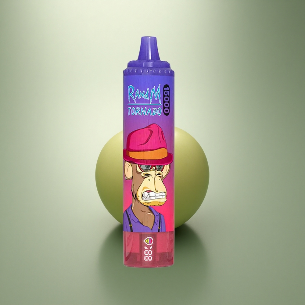 RandM Fumot Tornado 15000 Puffs Zure Appel 25ml Mesh LCD