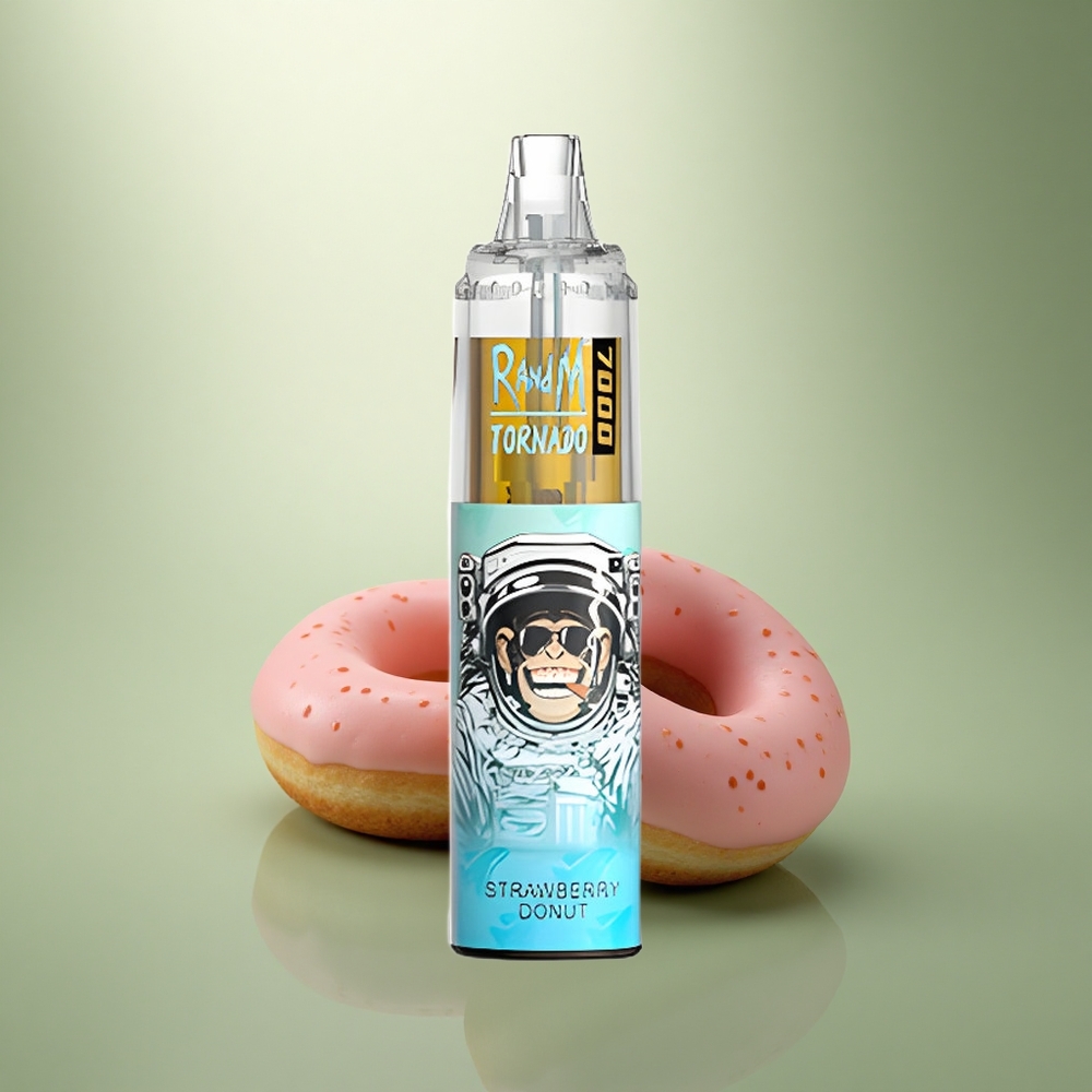 RandM Fumot Tornado 7000 Puffs Aardbei Donut Mesh Coil Type-C
