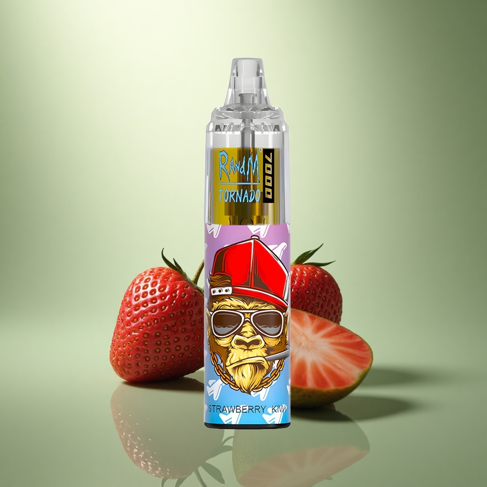 RandM Fumot Tornado 7000 Puffs Aardbei Kiwi Mesh Coil Type-C