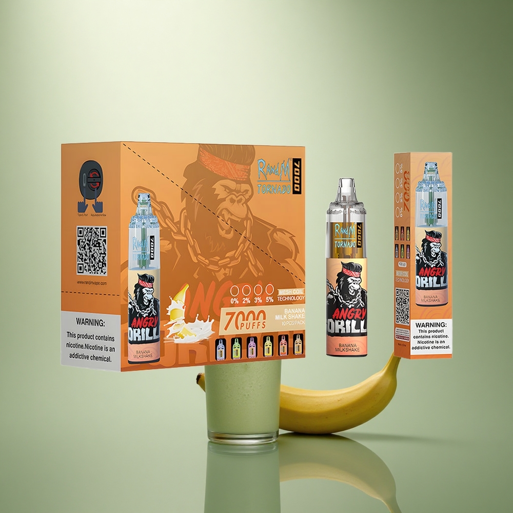 RandM Fumot Tornado 7000 Puffs Banaan Milkshake Mesh Coil Type-C