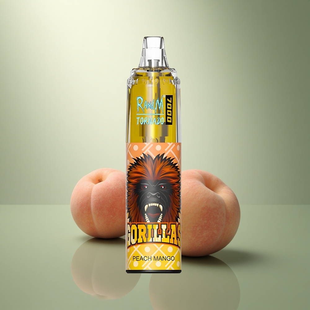 RandM Fumot Tornado 7000 Puffs Perzik Mango Mesh Coil Type-C