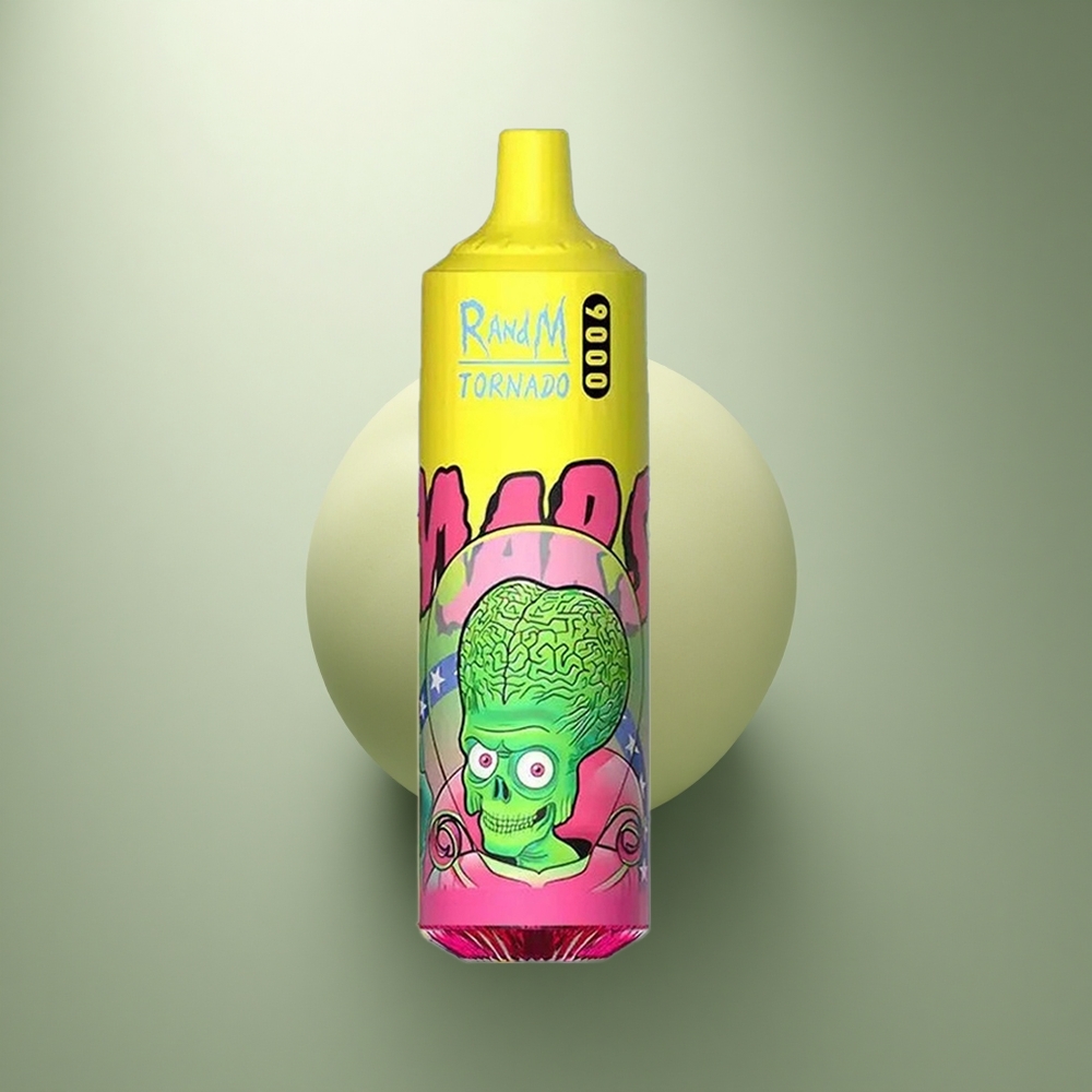 RandM Fumot Tornado 9000 Puffs Drievoudige Mango 850 mAh 18 mL Mesh