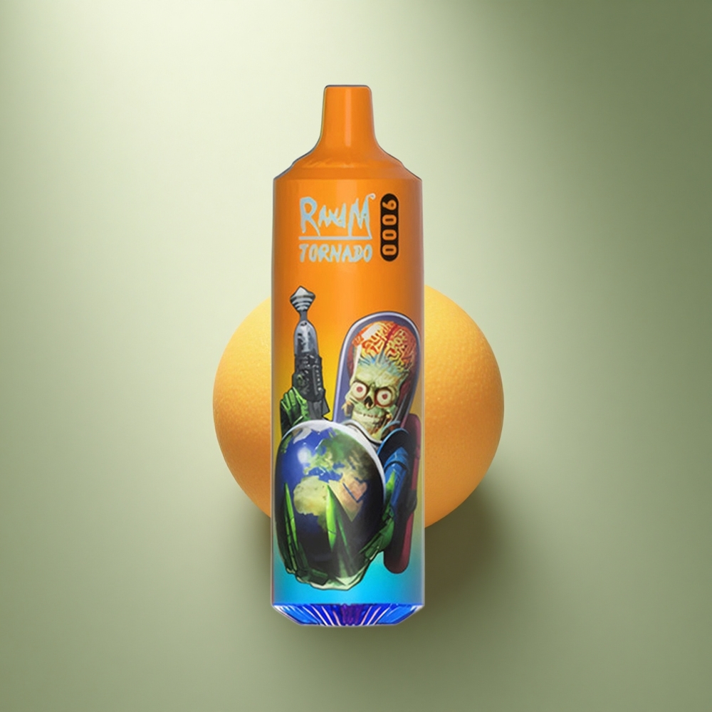 RandM Fumot Tornado 9000 Puffs Oranje Frisdrank Mesh Coil RGB