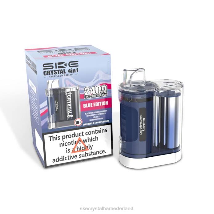 SKE Vape Amsterdam - SKE Crystal 2400 4-in-1-podset gemengd blauwe editie RF664
