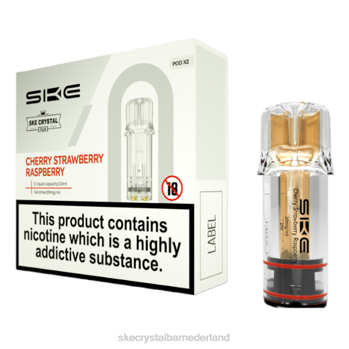 SKE Crystal Vape Kopen - SKE Crystal dampen plus pods kers aardbei framboos RF66109