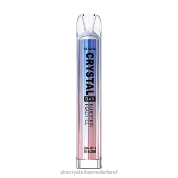 SKE Vape Nederland - SKE Crystal bar wegwerpdamp bosbessen-perzik-ijs RF6681